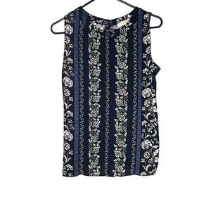 Ann Taylor LOFT Women Black Sleeveless Blouse M